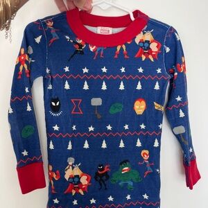 Hanna Andersson Marvel Christmas Long John pajamas 3T